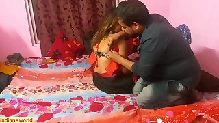 Indian paying guest fucks hot despondent whoremaster at say no to home&excl; clear hindi audio